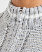 Athletics Oversized Knitted 1/4 Zip - Grijs Marl