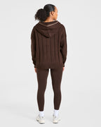 Athletics Oversized Knitted Hoodie - Bruin