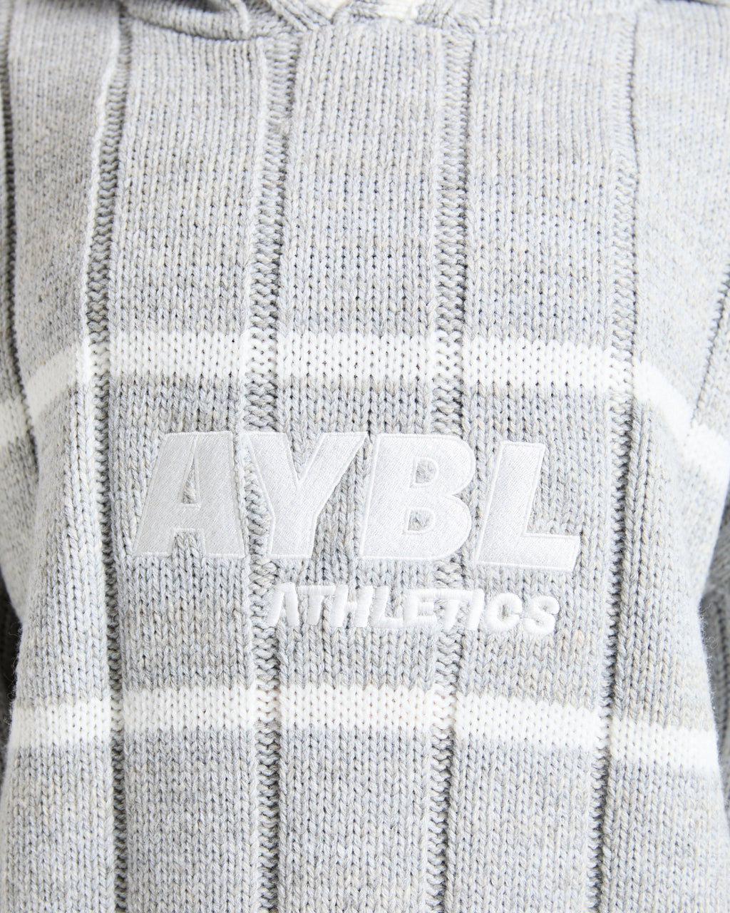 Athletics Oversized Knitted Hoodie - Grijs Marl