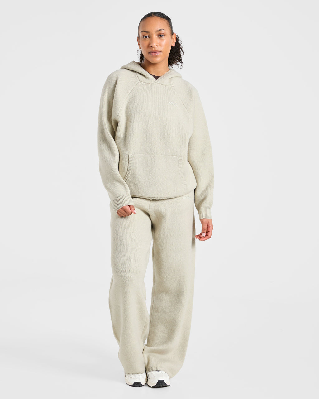 Soft Oversized Knitted Hoodie - Seasalt