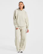 Soft Oversized Knitted Hoodie - Seasalt