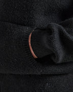 Soft Oversized Knitted Hoodie - Zwart