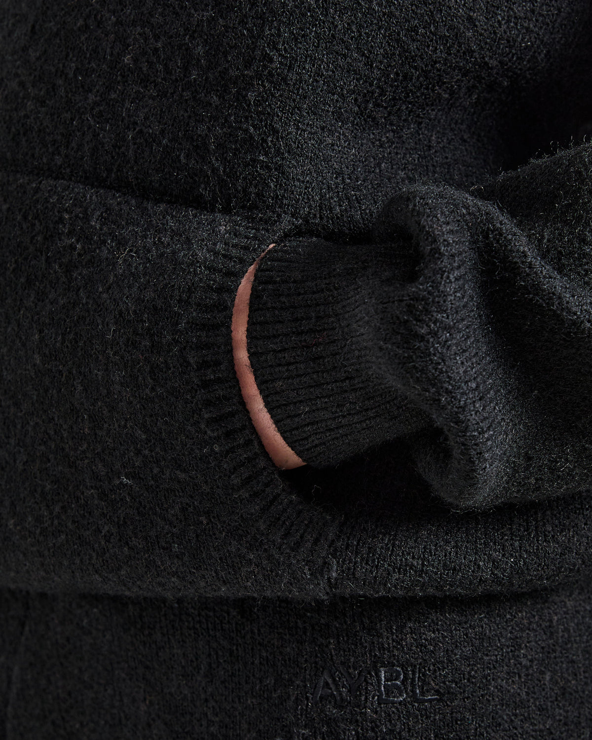 Soft Oversized Knitted Hoodie - Zwart
