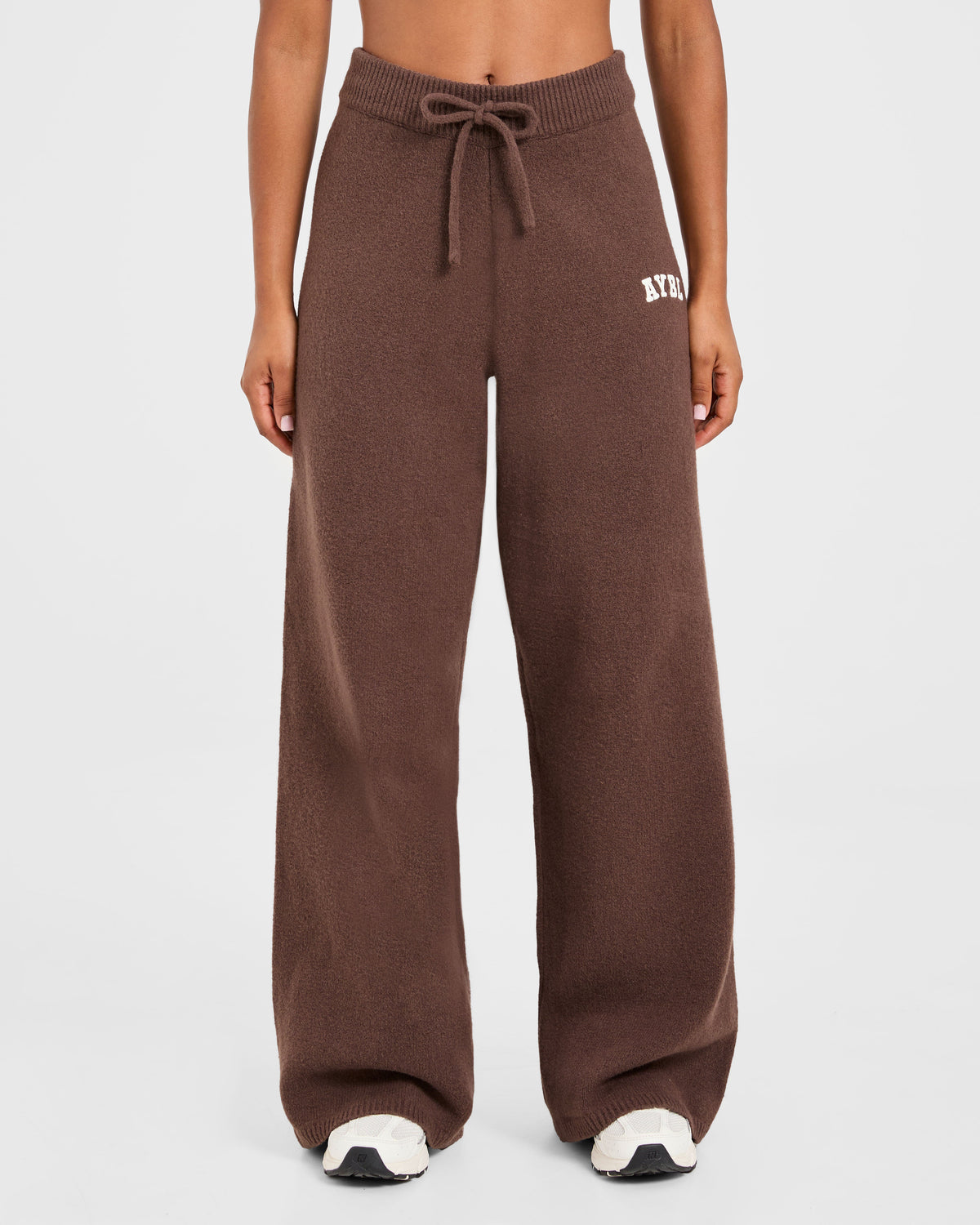 Varsity Oversized Knitted Joggers - Bruin