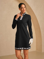 Navycore longsleeve colorblock mesh jurk 93 cm UPF50+