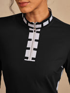 Navycore longsleeve colorblock mesh jurk 93 cm UPF50+
