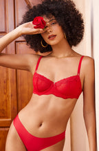 Sexy Mesh Lace Balconette Bra