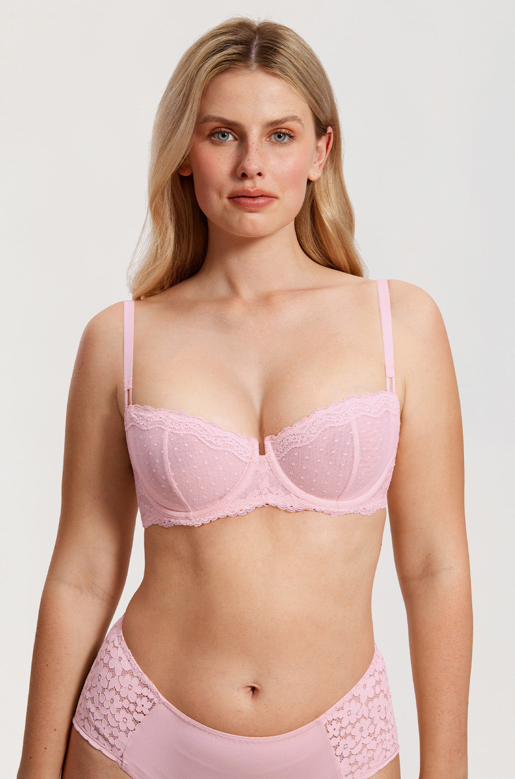Sexy Mesh Lace Balconette Bra