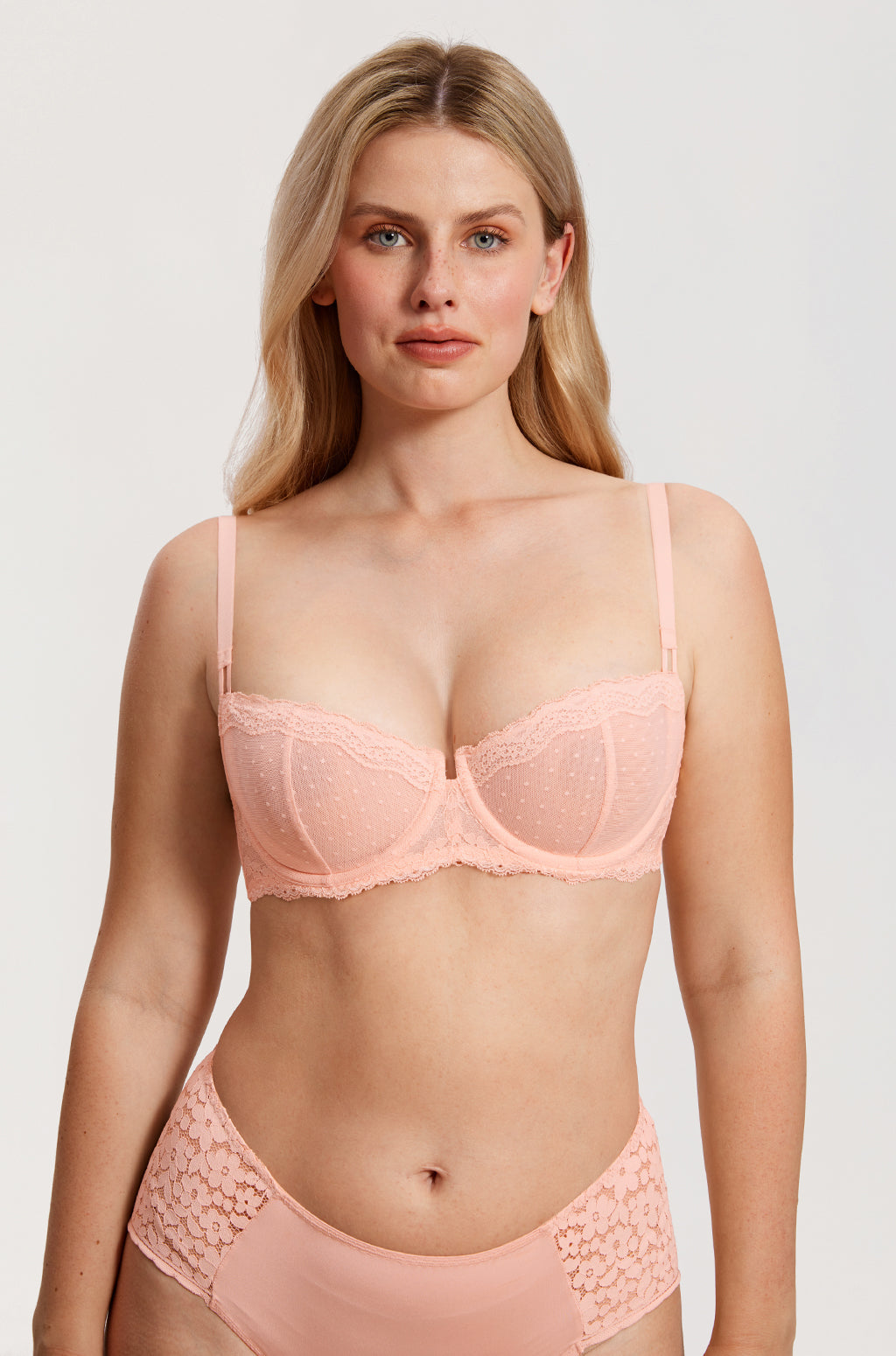 Sexy Mesh Lace Balconette Bra