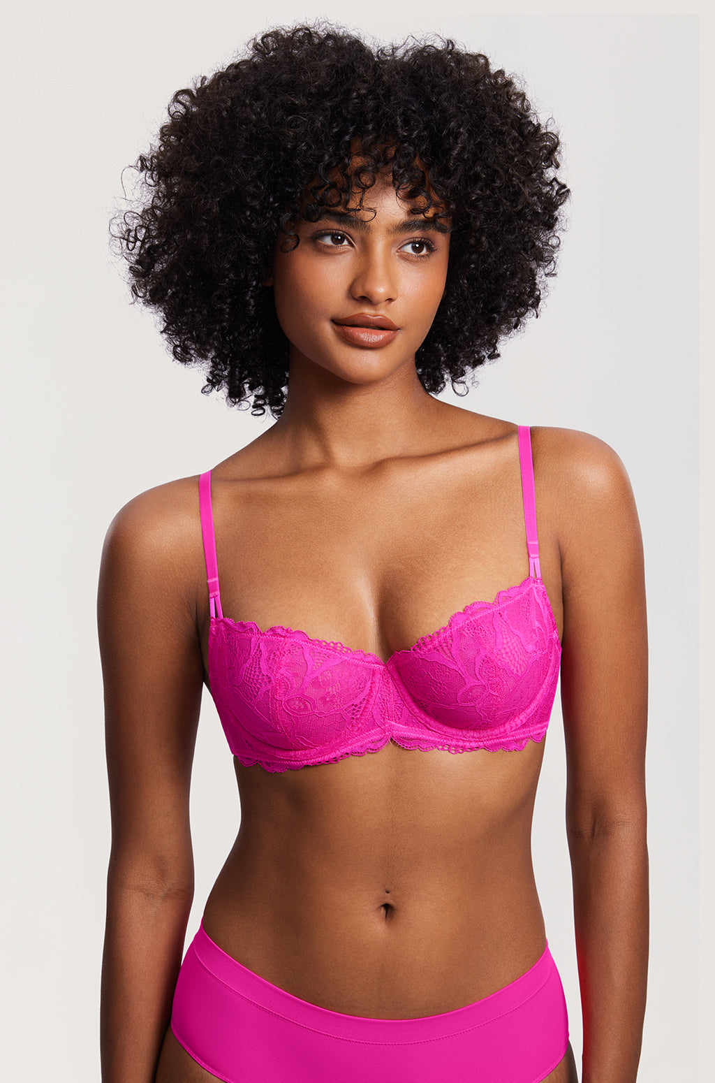 Floral Lace Balconette Bra