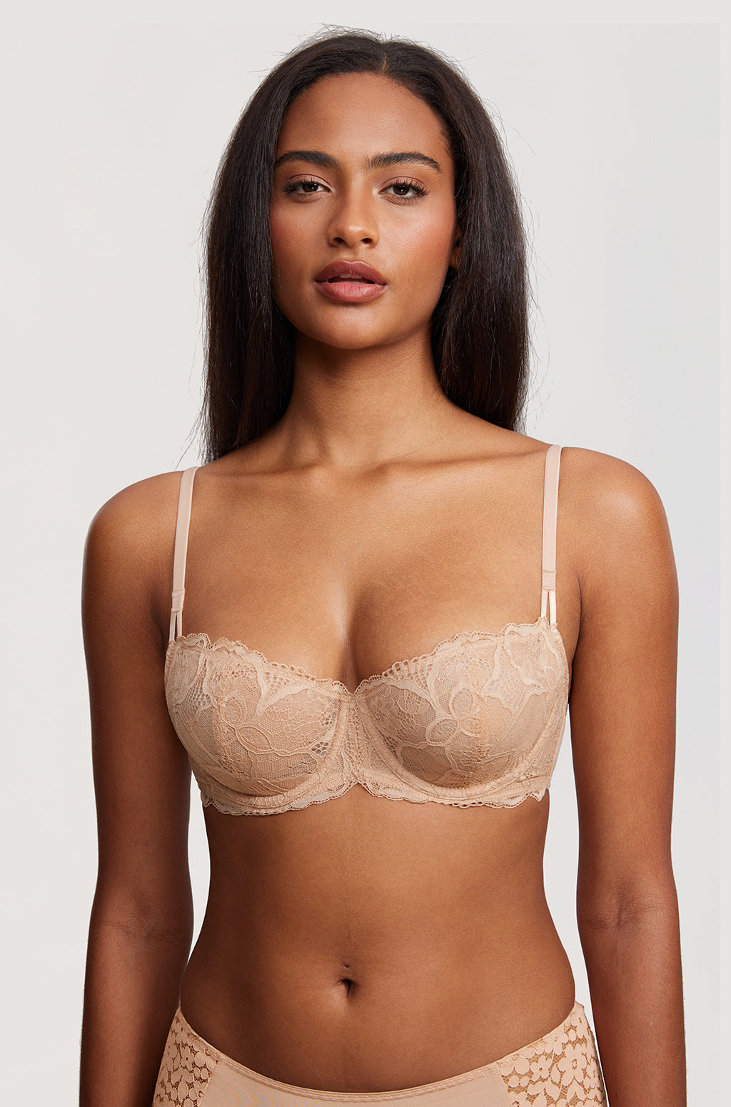 Floral Lace Balconette Bra