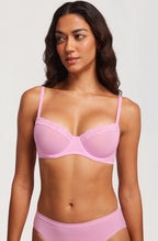 Lacy Mesh Balconette Bra