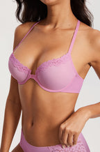 Lacy Mesh Front Closure Bra