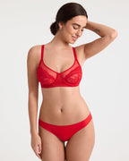 Full Coverage Underwire Mesh Lace Bra