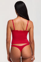 Lace V Neck Double Lined Camisole Top