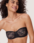 Floral Lace Strapless Bra