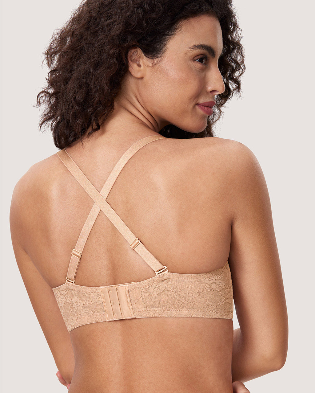 Floral Lace Strapless Bra