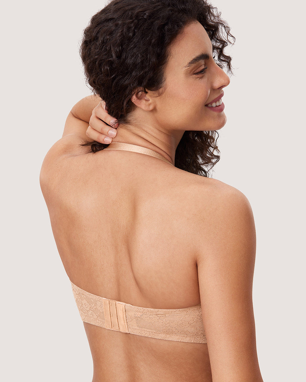 Floral Lace Strapless Bra