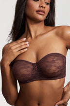 Floral Lace Strapless Bra