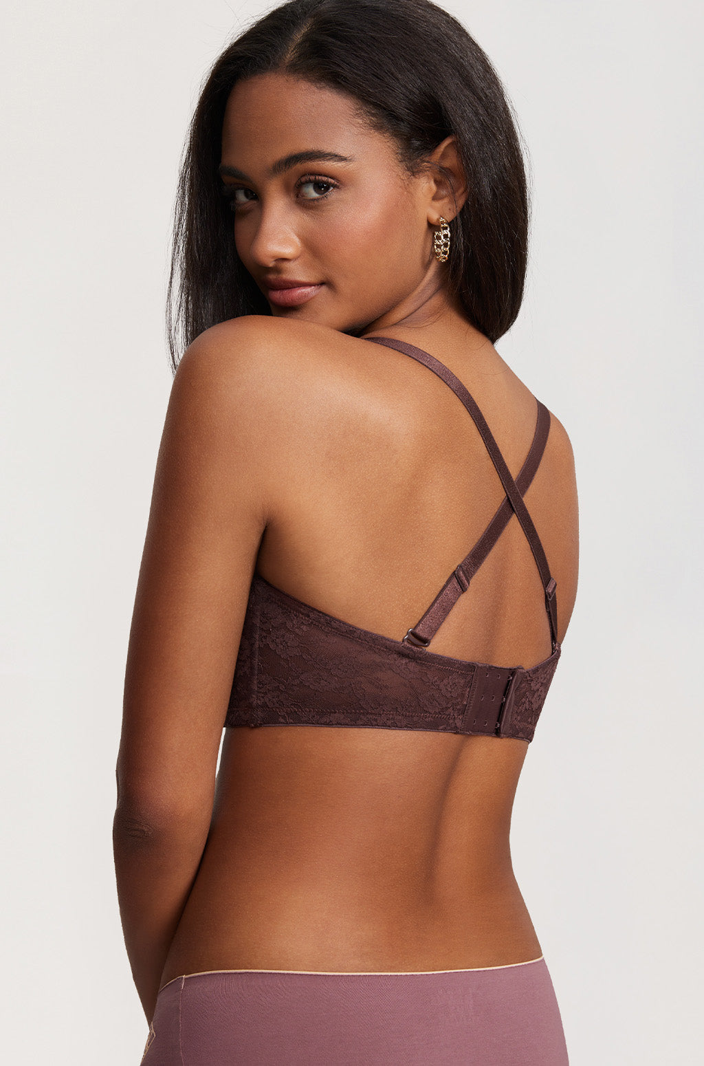 Floral Lace Strapless Bra