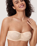 Floral Lace Strapless Bra