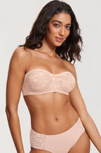 Floral Lace Strapless Bra