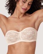 Floral Lace Strapless Bra