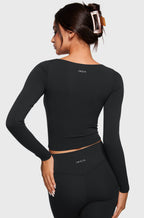 V-Neck Long Sleeve Tops