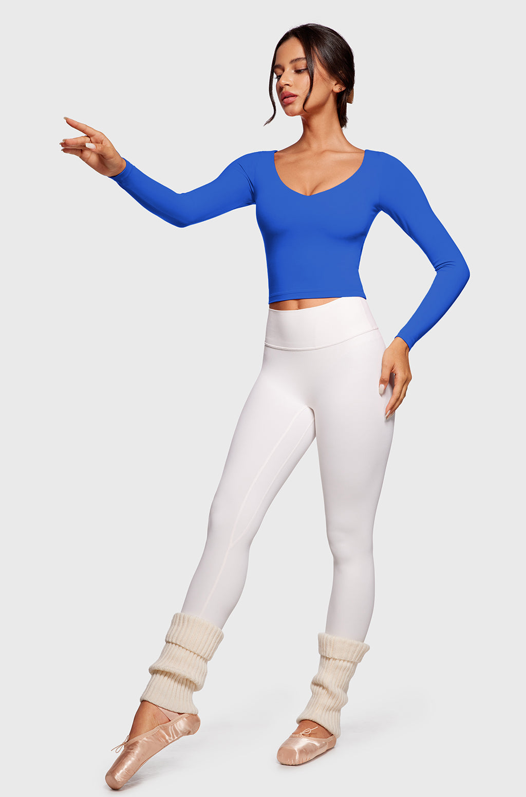 V-Neck Long Sleeve Tops