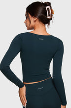 V-Neck Long Sleeve Tops