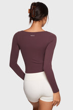 V-Neck Long Sleeve Tops