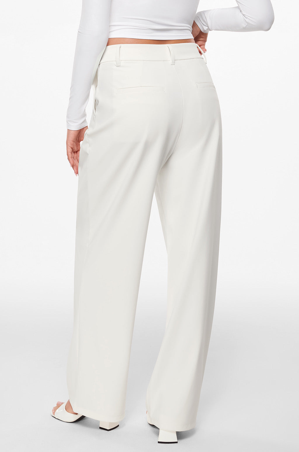 Wide Leg High Waisted Business Pants