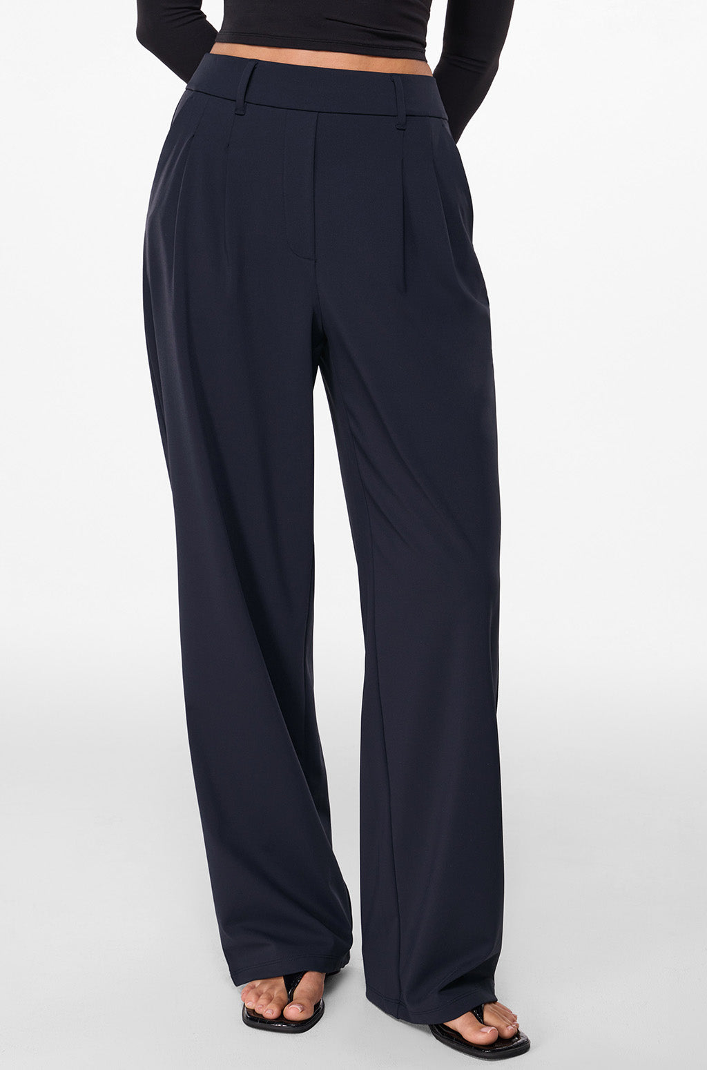 Wide Leg High Waisted Business Pants