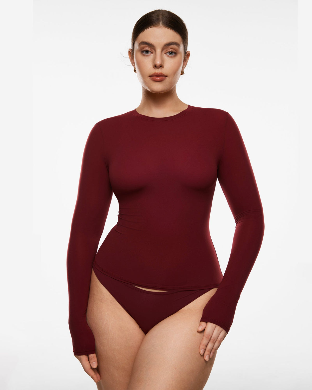 Inbarely® Soft Single Layer Basic Long Sleeve Shirts