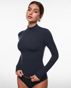 Inbarely® Soft Mock Turtleneck Long Sleeve Top