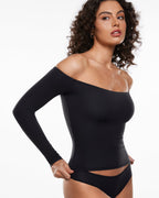 Inbarely® Soft Off The Shoulder Long Sleeve Top