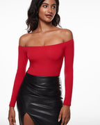 Inbarely® Soft Off The Shoulder Long Sleeve Top