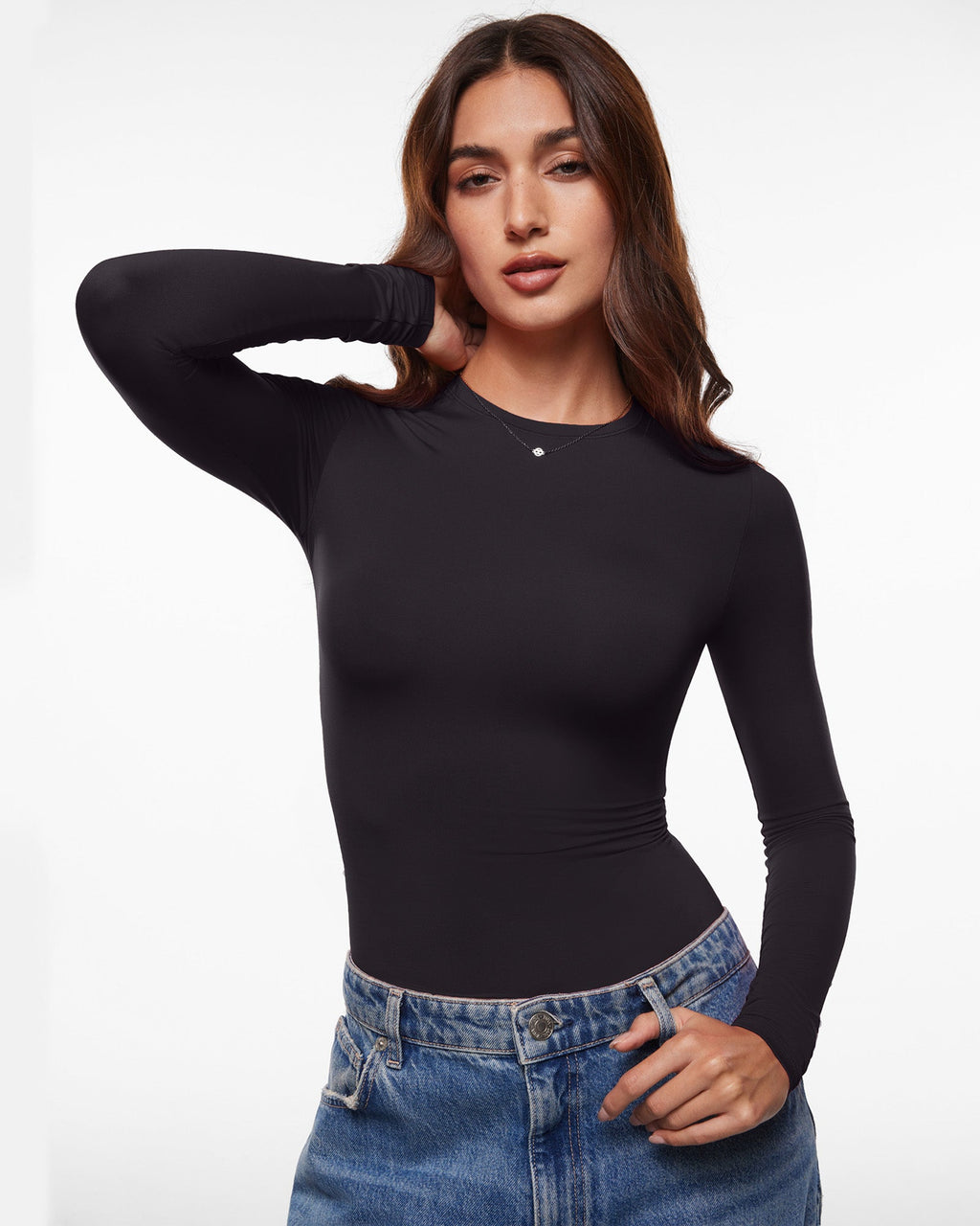 Inbarely® Brush Crewneck Long Sleeve Top