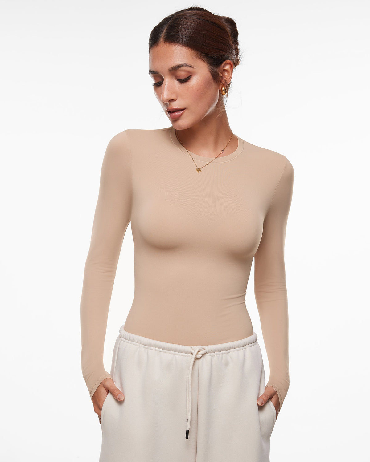 Inbarely® Brush Crewneck Long Sleeve Top