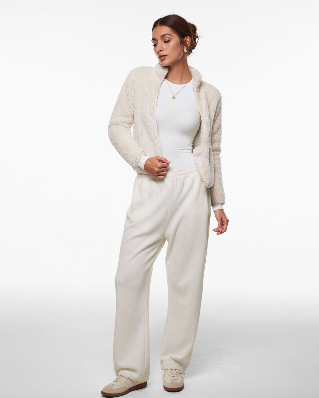 Inbarely® Brush Crewneck Long Sleeve Top