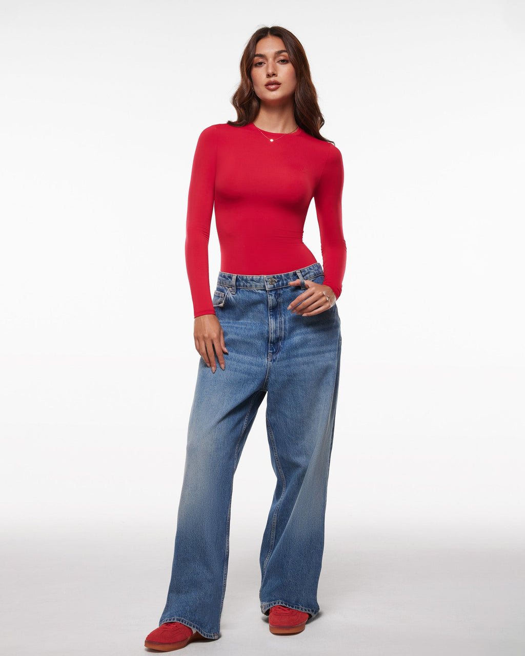 Inbarely® Brush Crewneck Long Sleeve Top