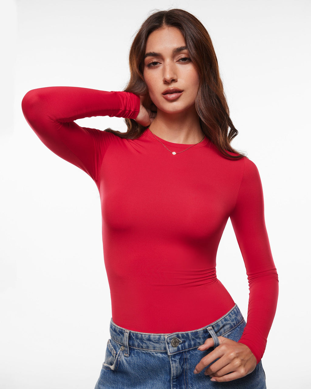 Inbarely® Brush Crewneck Long Sleeve Top