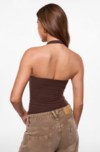 Inbarely® Soft Deep Halterneck Double Lined Top