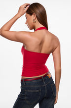 Inbarely® Soft Deep Halterneck Double Lined Top