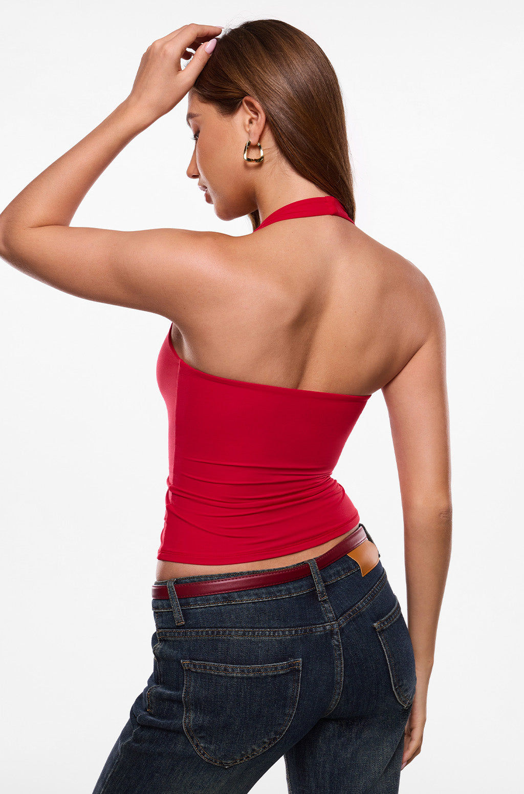 Inbarely® Soft Deep Halterneck Double Lined Top