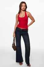 Inbarely® Soft Deep Halterneck Double Lined Top