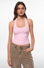 Inbarely® Soft Deep Halterneck Double Lined Top