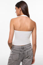 Inbarely® Soft Deep Halterneck Double Lined Top