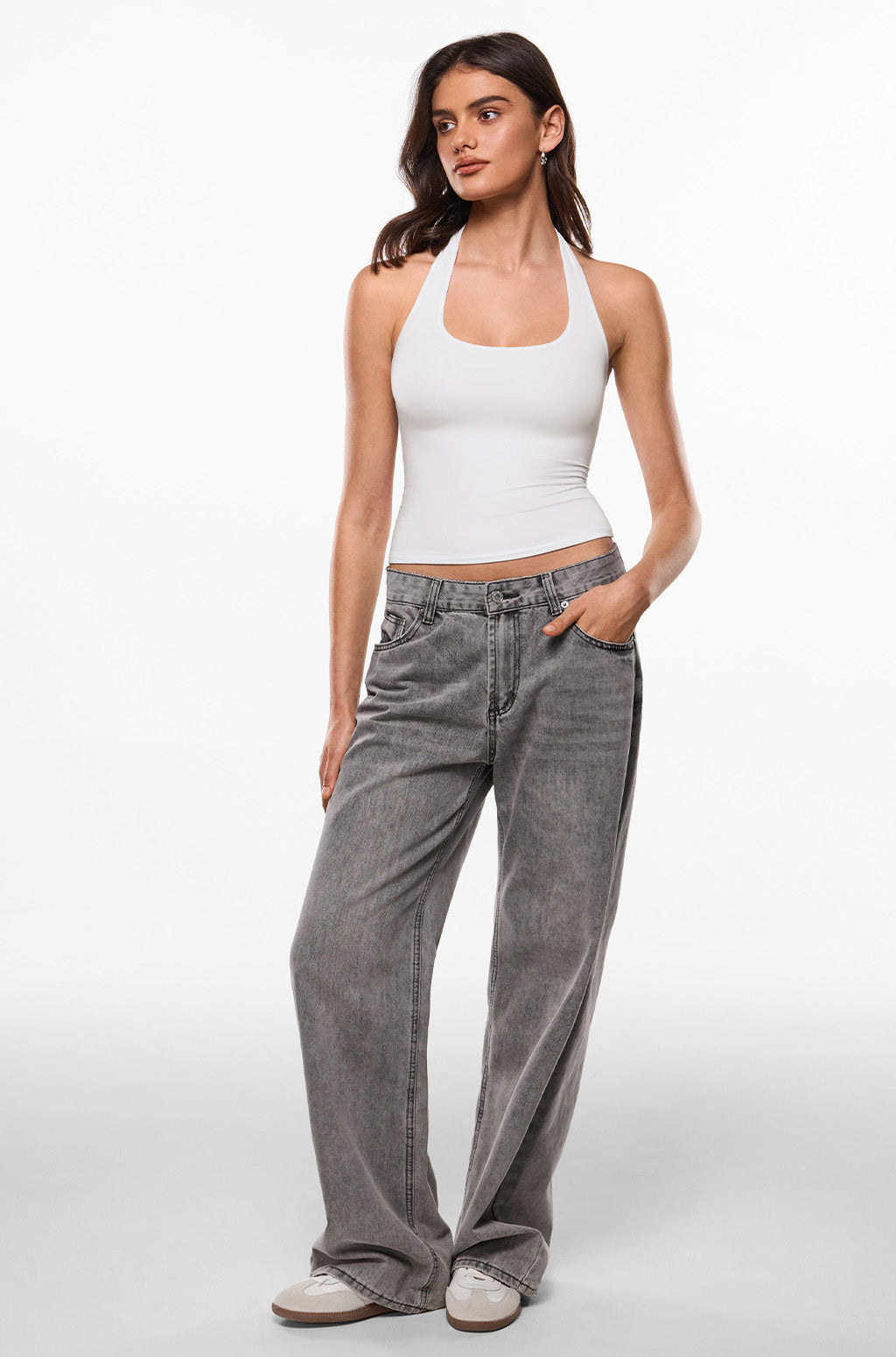 Inbarely® Soft Deep Halterneck Double Lined Top
