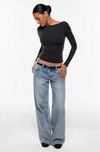 Inbarely® Ultra Boat Neck Long Sleeve Shirts